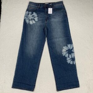 Jessica Simpson Zinnia Wide Leg Boyfriend Jeans Size 14 (FITS 35x31) Denim NWT